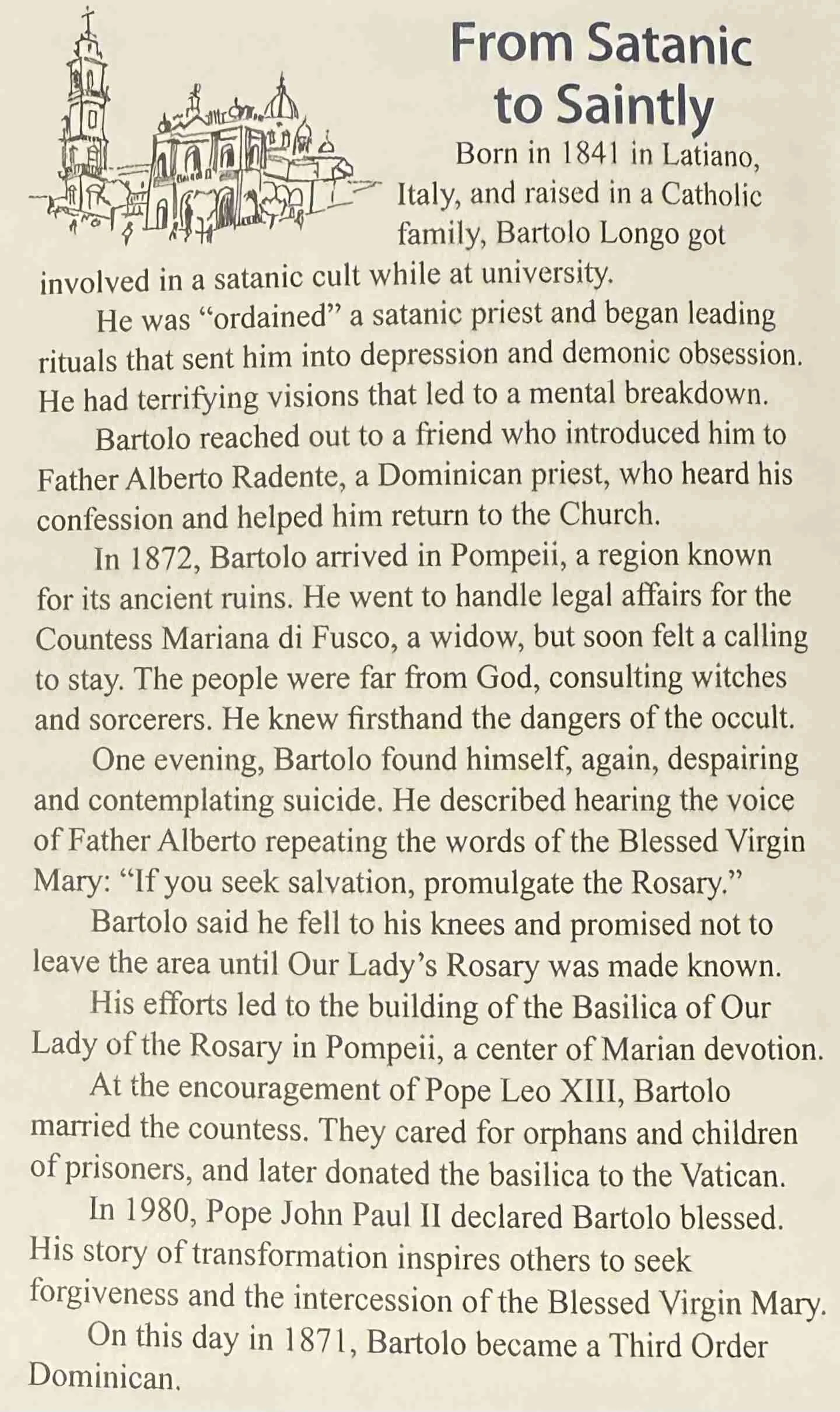 Blessed Bartolo Longo